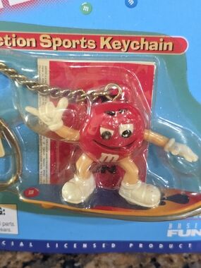 M&M'S Red Skater Character Keychain with White Shoes